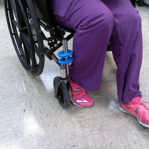 Wheelchair with Calf Bumpers