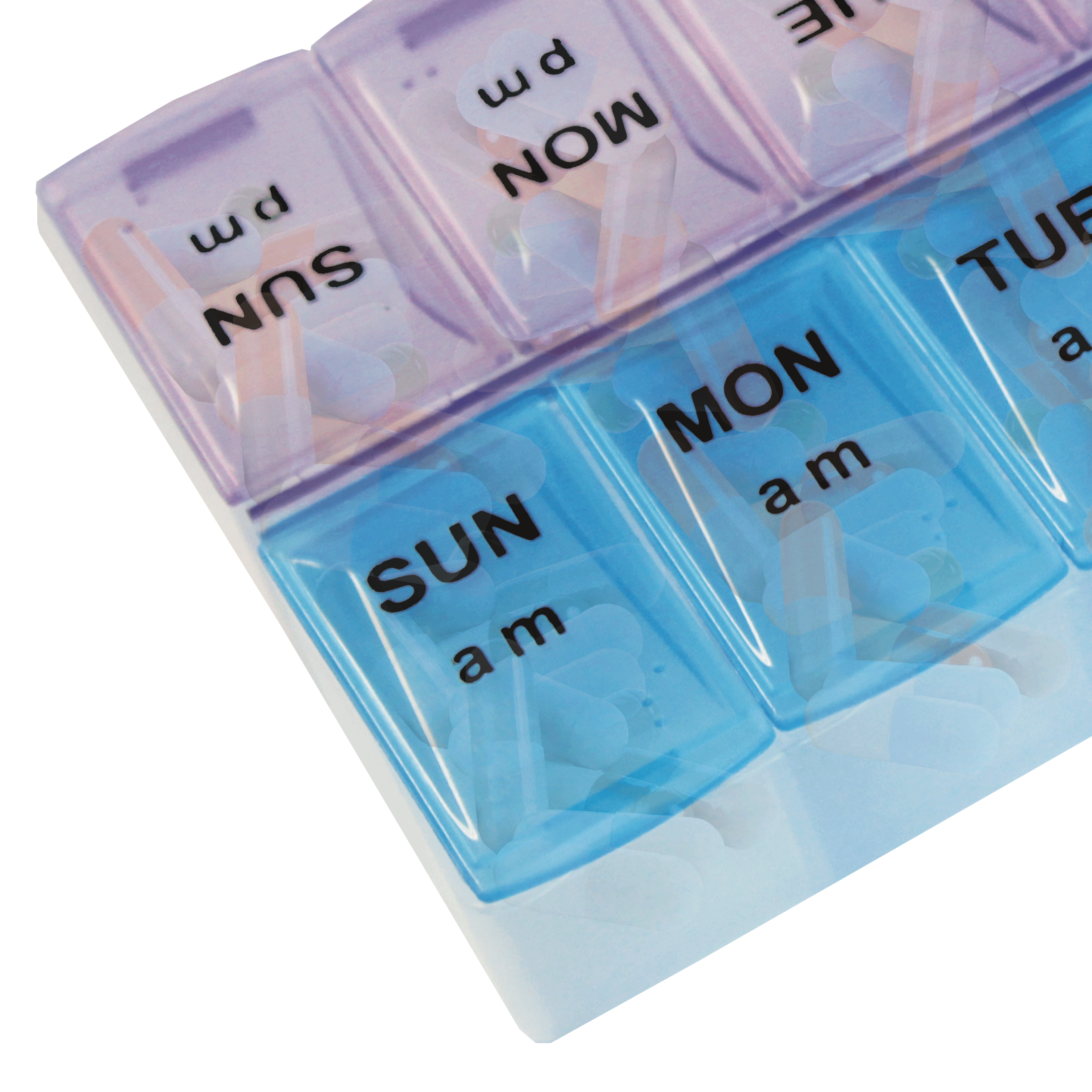 Weekly Pill Organizer – 7-Day AM/PM Planner with Easy-Open Large Compartments, Braille Markings, and User-Friendly Design for Medications & Vitamins - Image 7
