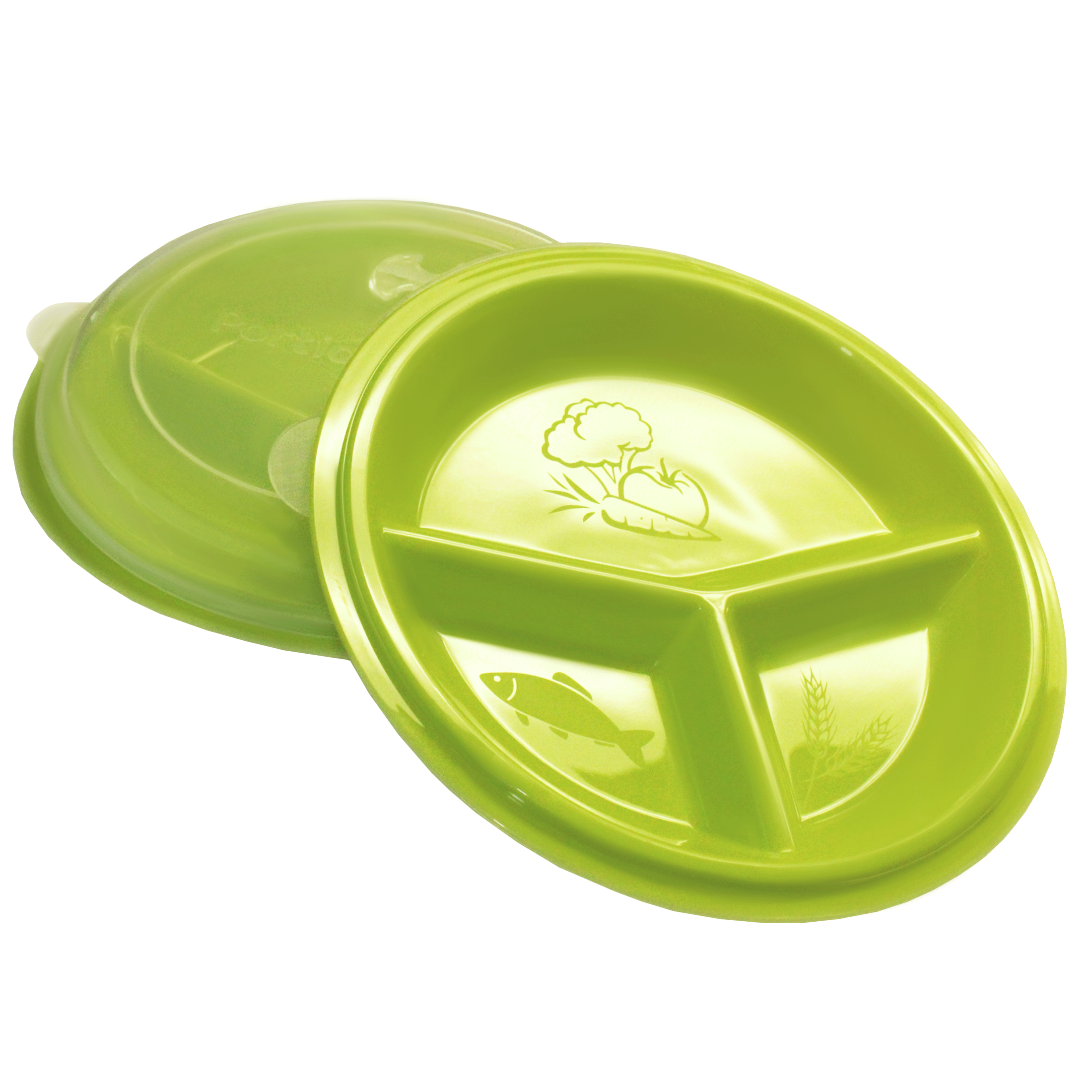 2-Pack Portion Control Plate with Snap-On Lid – 3 Marked Divided Sections – Microwave and Dishwasher Safe – Reusable & Durable - Image 9