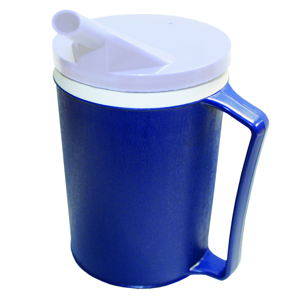 Rehabilitation Advantage Weighted Insulated Mug with Tumbler Lid (12oz), Blue