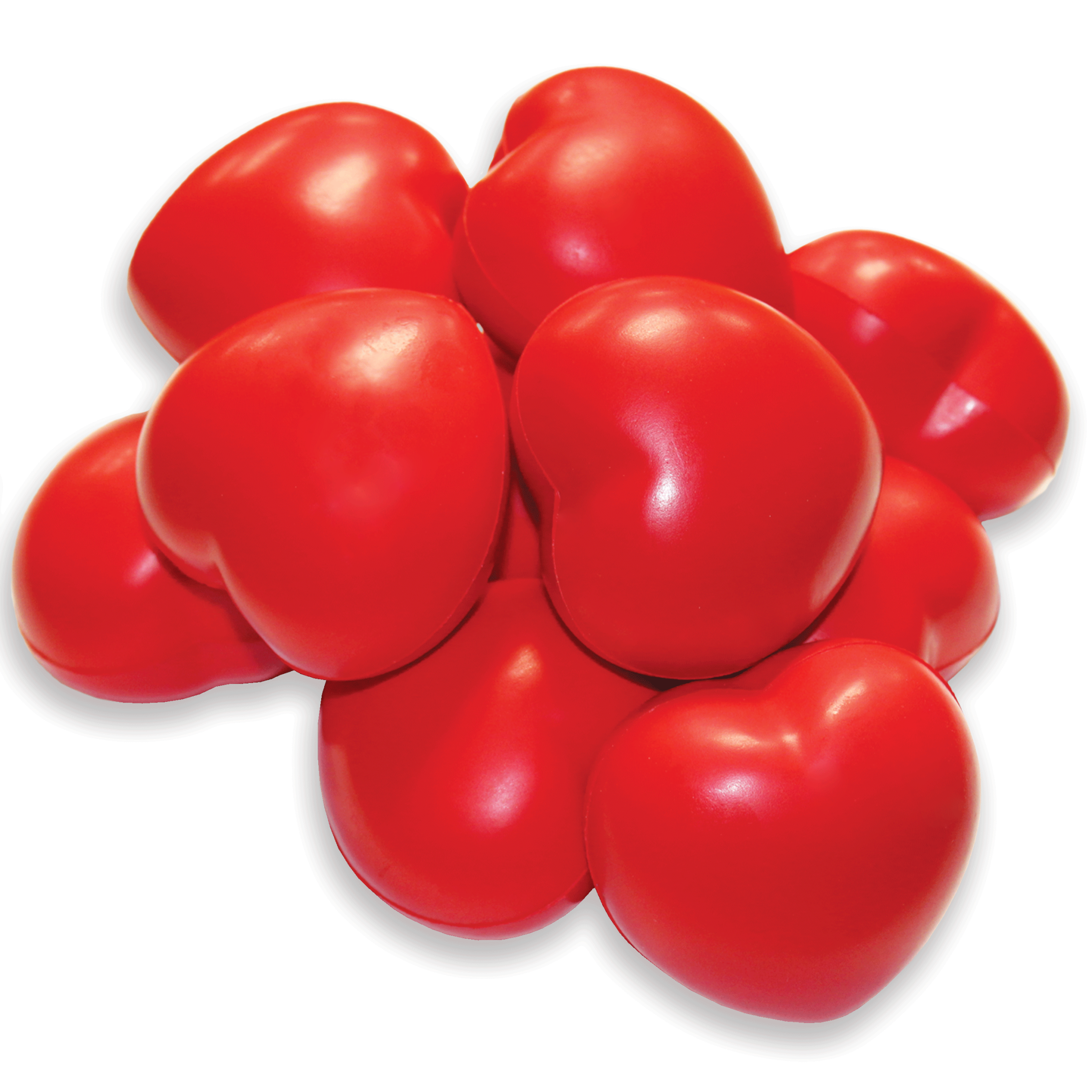 12-Pack Firm Red Heart Shaped Hand Exercisers. Grip Strength Therapy, Stress and Recovery Aid - Image 5