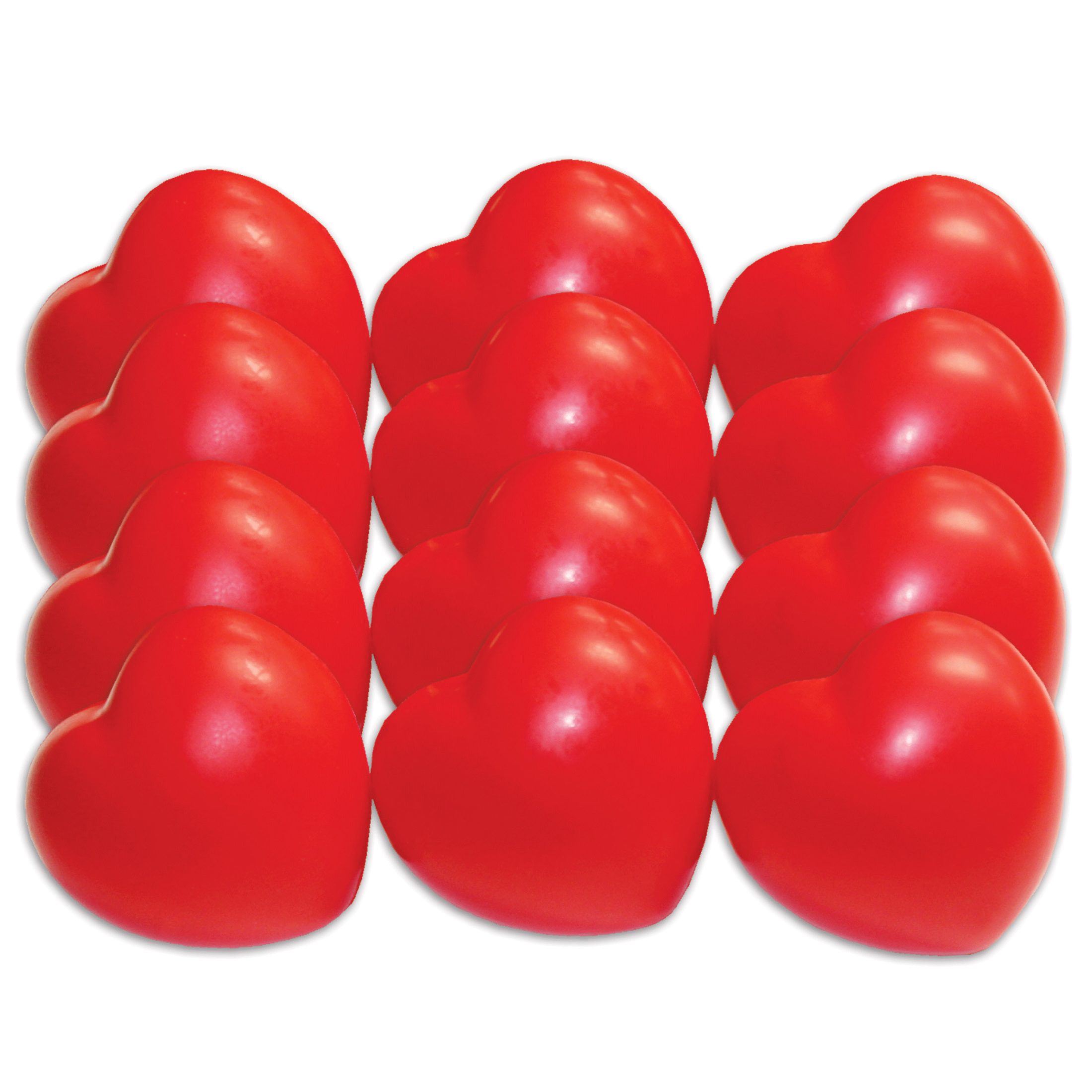 12-Pack Firm Red Heart Shaped Hand Exercisers. Grip Strength Therapy, Stress and Recovery Aid - Image 6