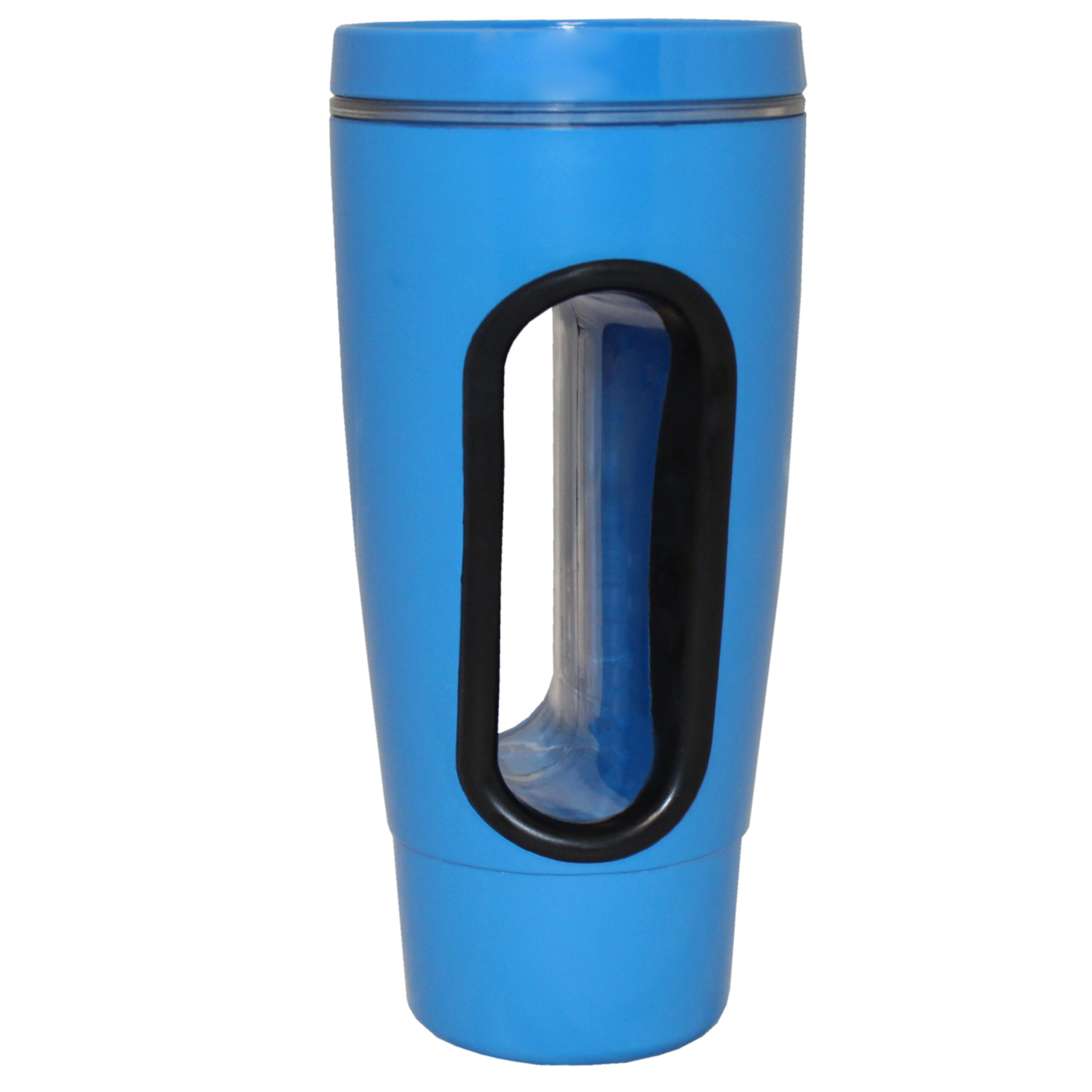 Rehabilitation Advantage Plastic Weighted Insulated Mug with Tumbler Lid  (12oz), Blue