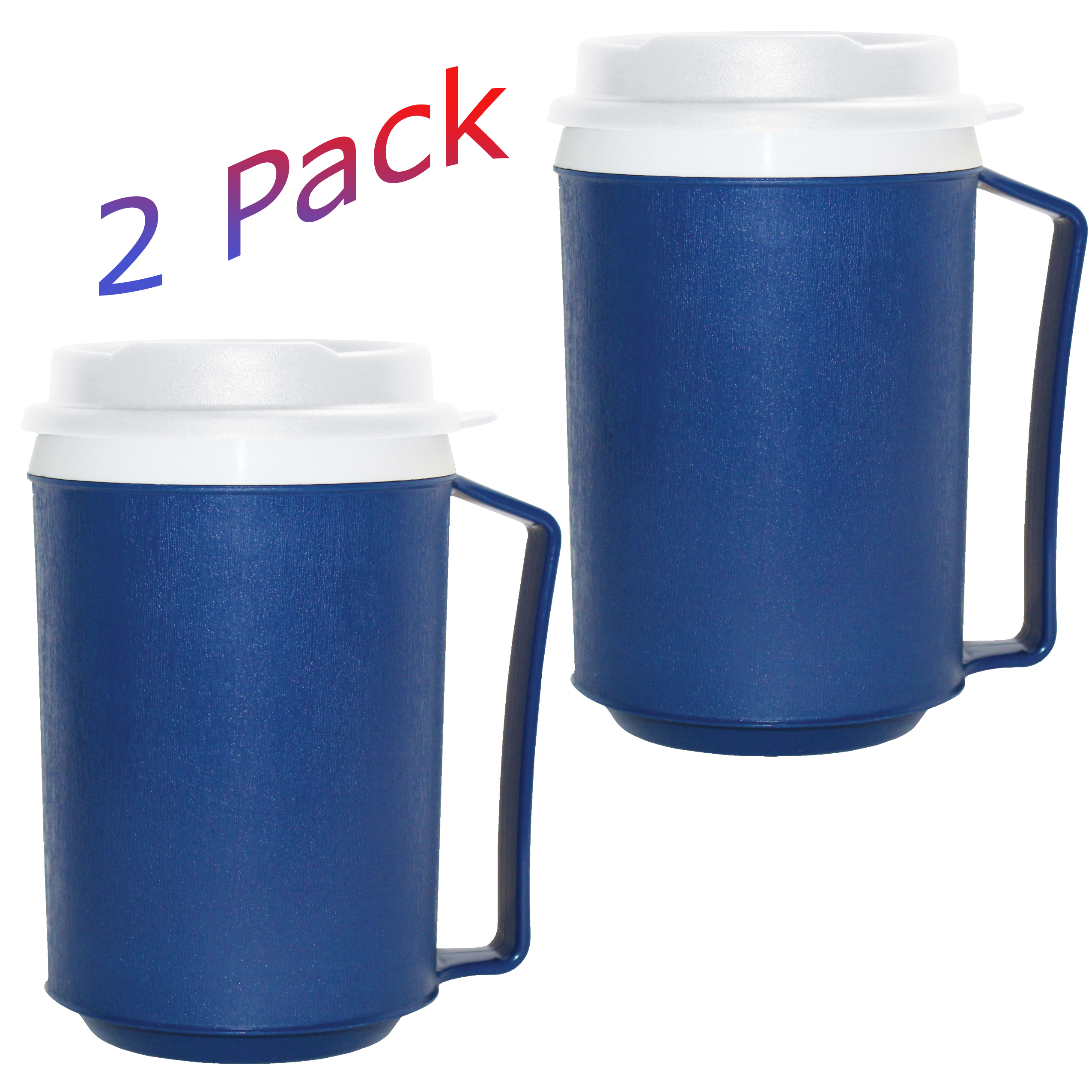 Weighted Insulated Mug with Tumbler Lid (12oz), Pack of 2