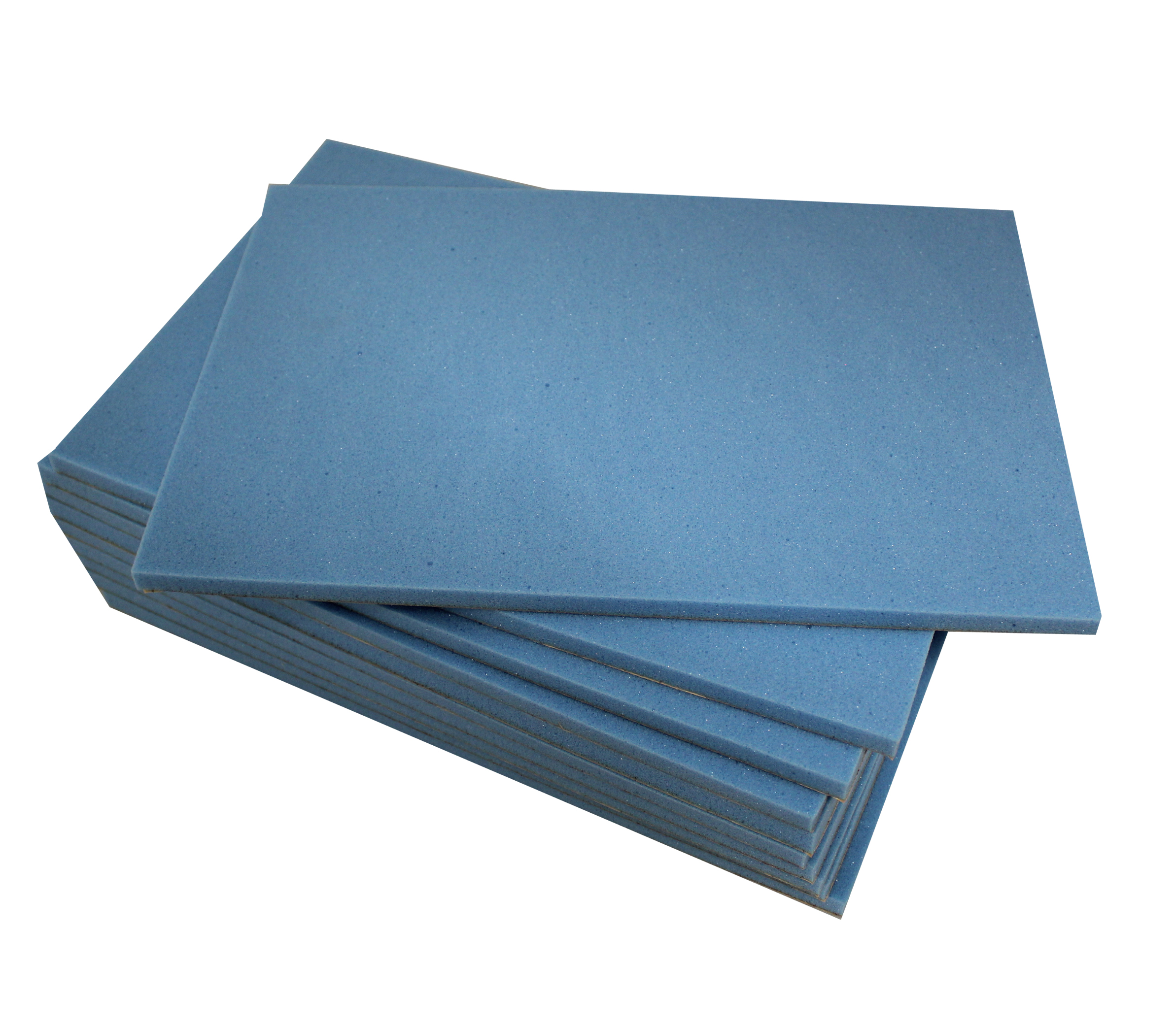 Blue Memory Foam Padding, Self Adhesive, 12'' x 8'' x 3/8'', Set