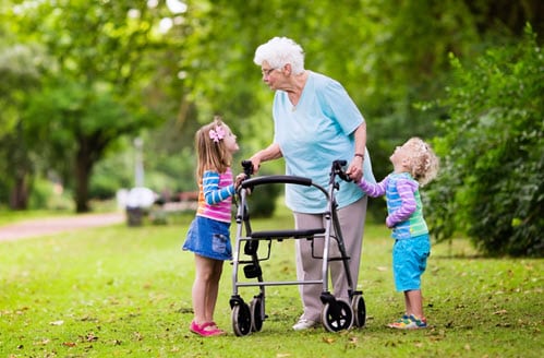 Elderly with Walker