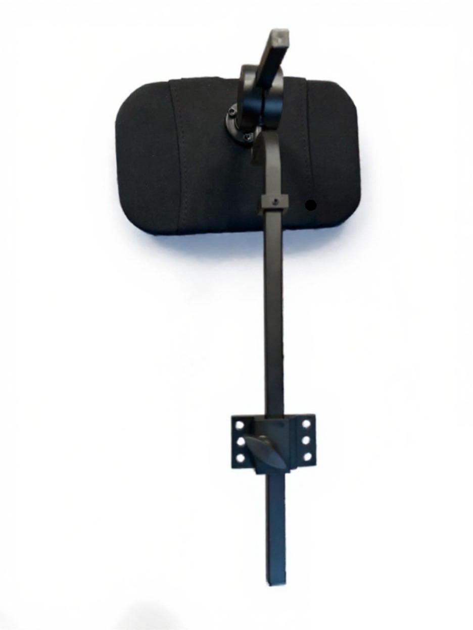 Wheelchair Headrest - Small 9"x5" Padded Support - Fits Rigid Solid Backs - Fully Adjustable - Image 5