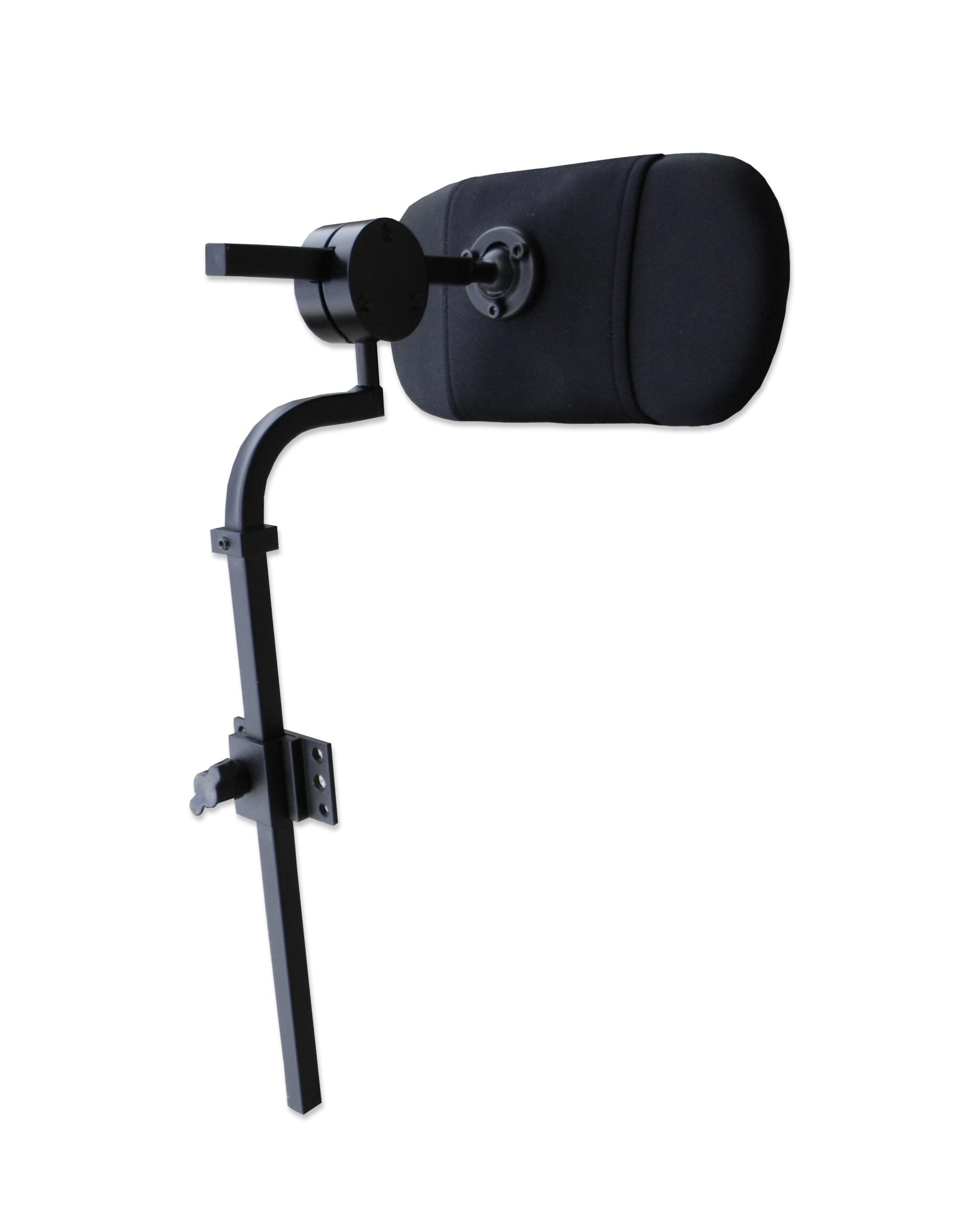Wheelchair Headrest - Large 10"x7" Padded Support - Fits Rigid Solid Backs - Fully Adjustable