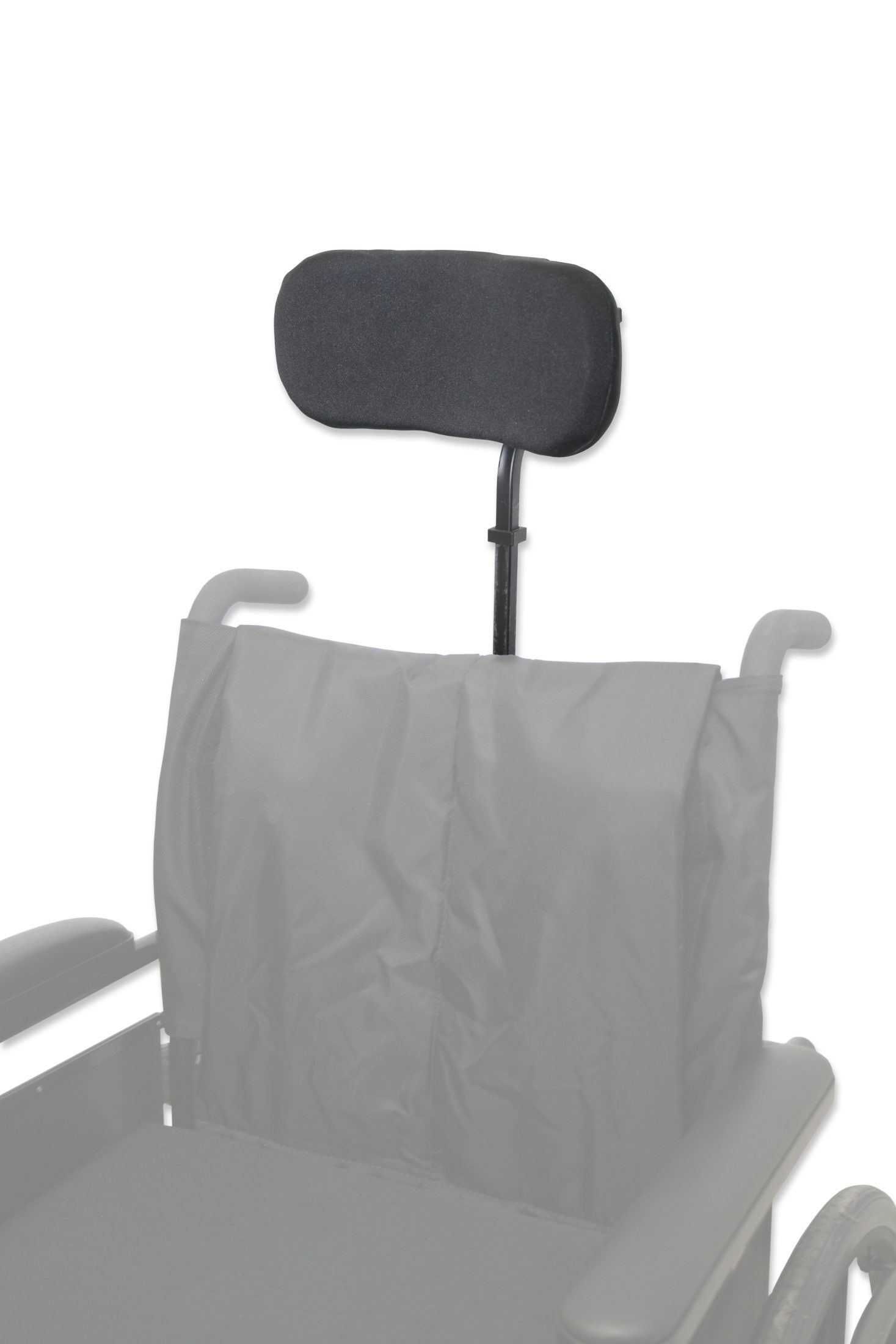 Wheelchair Headrest - Large 10"x7" Padded Support - Fits Rigid Solid Backs - Fully Adjustable - Image 7