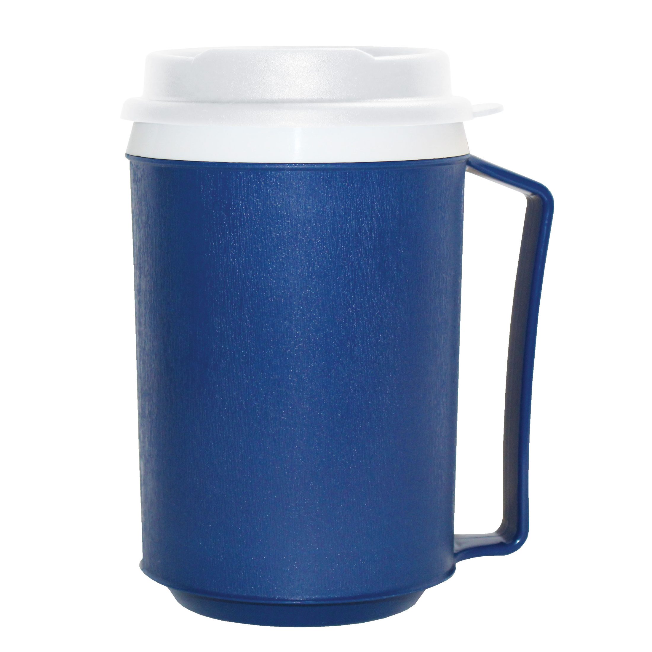 Weighted Insulated Plastic Mug With Snap-On Lid, 12 oz Capacity, Durable Construction, Top-Rack Dishwasher Safe