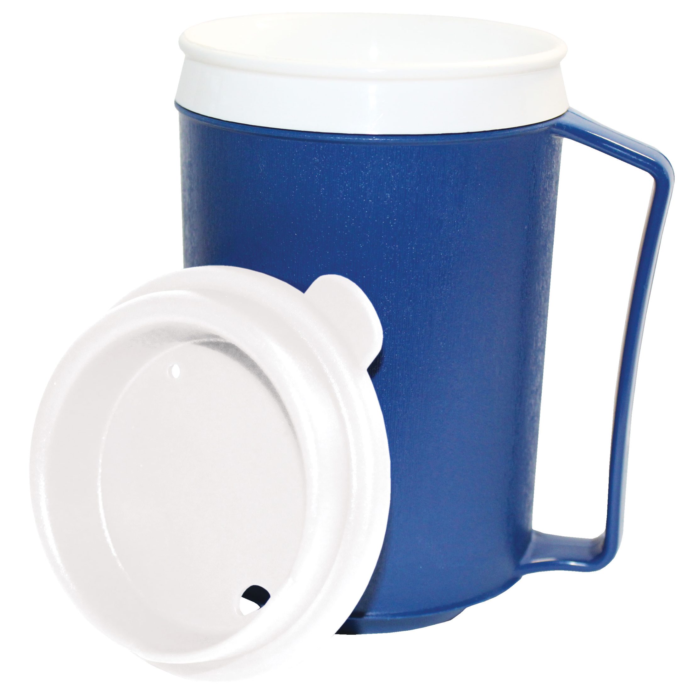 Weighted Insulated Plastic Mug With Snap-On Lid, 12 oz Capacity, Durable Construction, Top-Rack Dishwasher Safe - Image 2